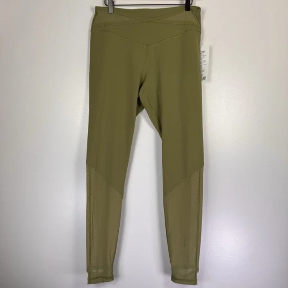 Lululemon Nulu and Crisscross Mesh Stirrup Tight Leggings BRZG Women 14 $128 New